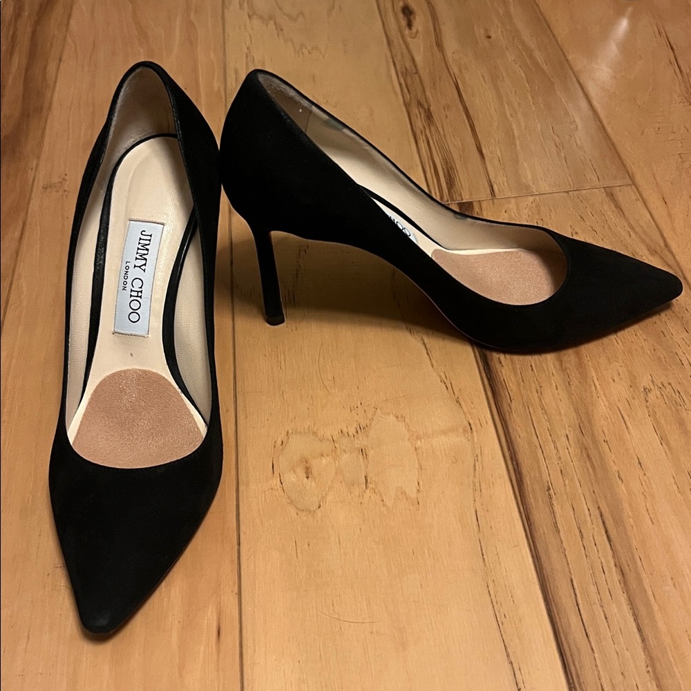 JIMMY CHOO Black Stilettos - Size 37 1/2